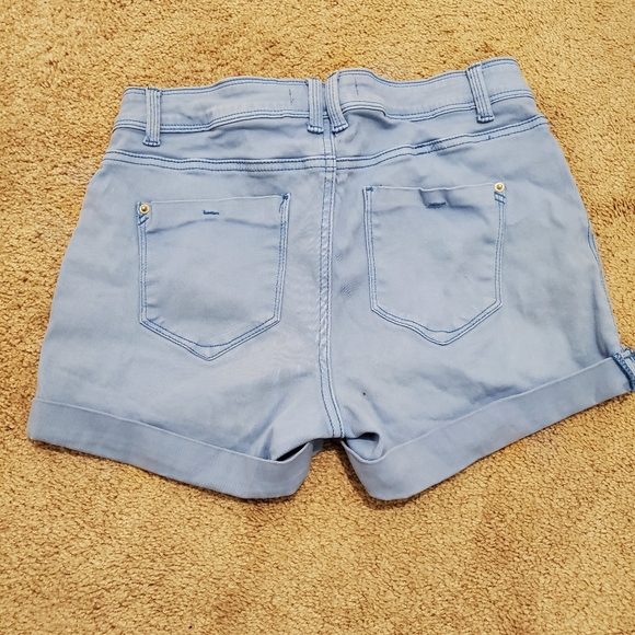 Blue women's shorts - Picture 5 of 9